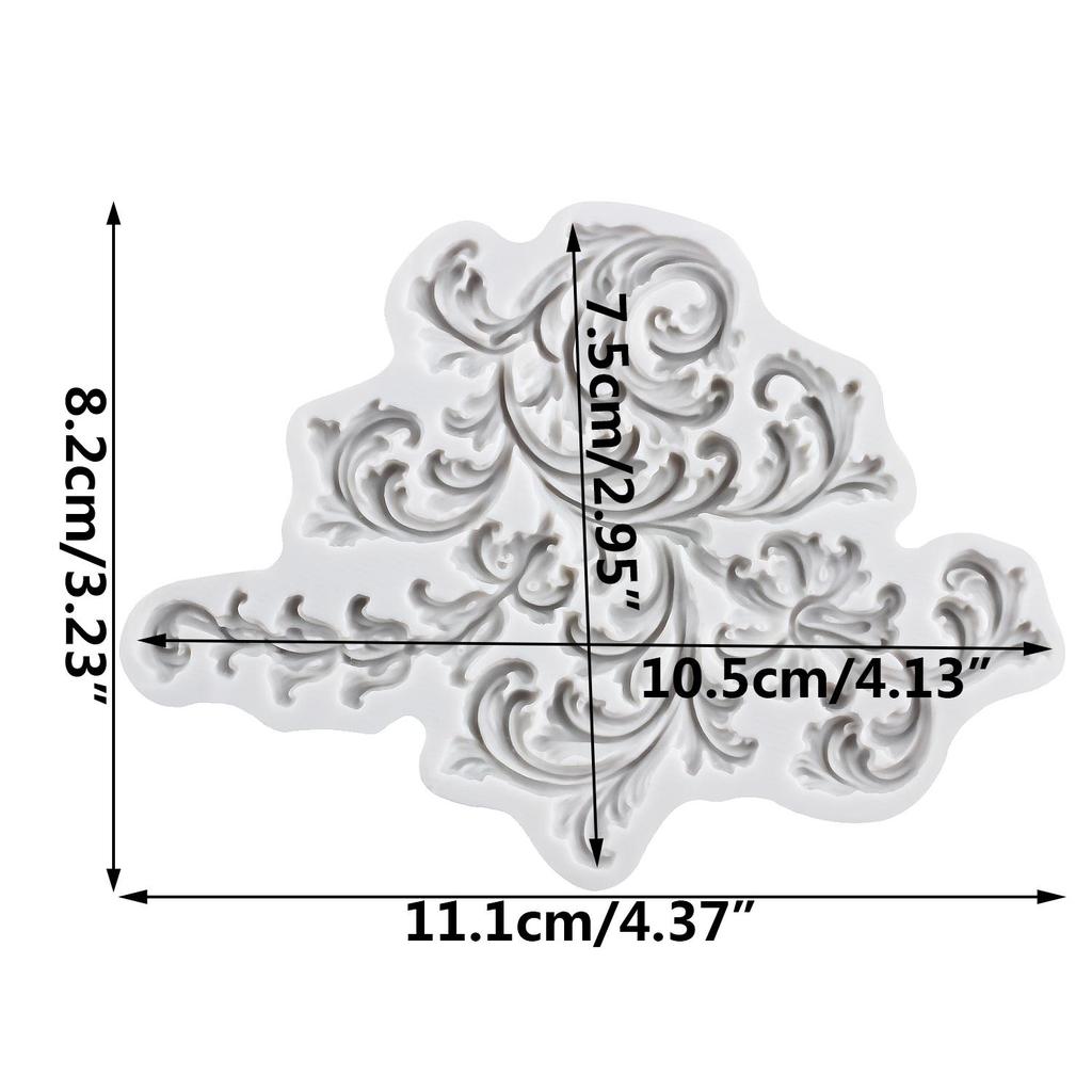 Барокко Силиконовая форма Цветочное кружево Формы для мастики Инструменты для украшения торта Топпер для кекса Конфета Сахарная паста Гампаста Полимерная глина