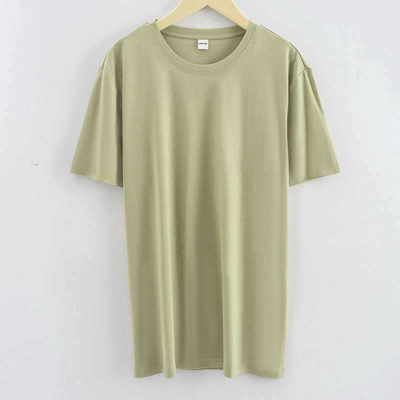 Новая 80 двухсторонняя мерсеризованная хлопковая мужская футболка белая синьцзянская хлопковая футболка с короткими рукавами мужская летняя повседневная футболка с круглым вырезом