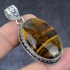 Камень Тигровый глаз Ручной работы Серебро 925 пробы Подарок Ювелирное украшение Подвеска 2,25" U0f95