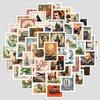 50 Retro Stamp Series Graffiti Stickers DIY Stationery Stickers Water Cup Computer Waterproof Decorative Stickers