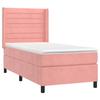 3132716 vidaXL Divan Bed with Mattress Pink 90x190 Cm Velvet