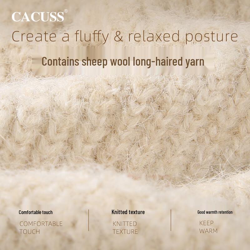 CACUSS Women's Warm Knitted and Plush Scarves & Neck Warmers