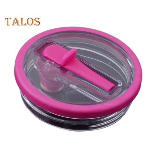 40oz Tumbler Flip Straw Lid Replacement Leak-Proof Splash Resistant Cover for Cup BPA-Free Reusable Glass Lid with Folding Straw