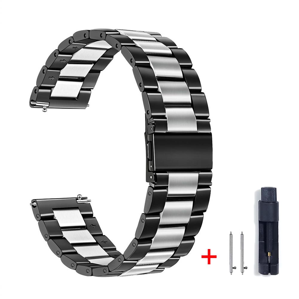 Stainless Steel Strap For Amazfit GTR 4 GTR 47mm 2e Metal Mesh Band For Amazfit GTS 4 mini/Bip 3 Pro/Stratos Wristband Bracelet