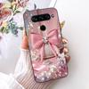 For LG V40 V50s V35 ThinQ LG V8X ThinQ V30 2017 Phone Case Soft TPU Bumper Back Cover Cool Cartoon Luxury Butterfly Flower Funda