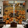 2 шт. HD Country Cottage Field Pumpkin garden car Декоративная занавеска Желтая завязка цифровая печать занавеска Стиль украшения дома