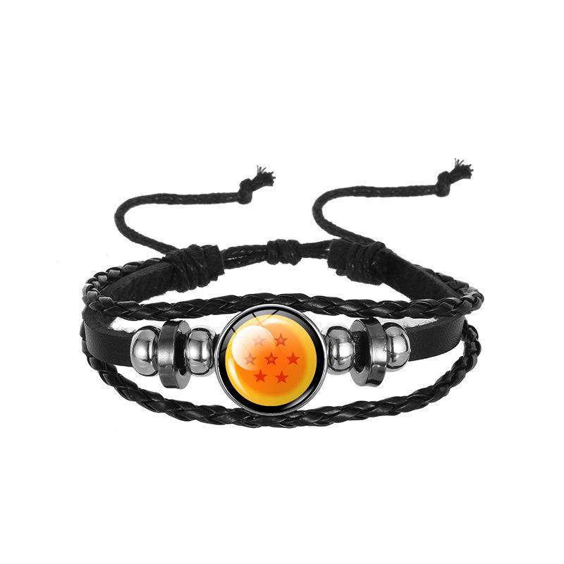 Винтажный плетеный кожаный браслет Dragon Ball, Креативный подарок, Аниме-украшение
