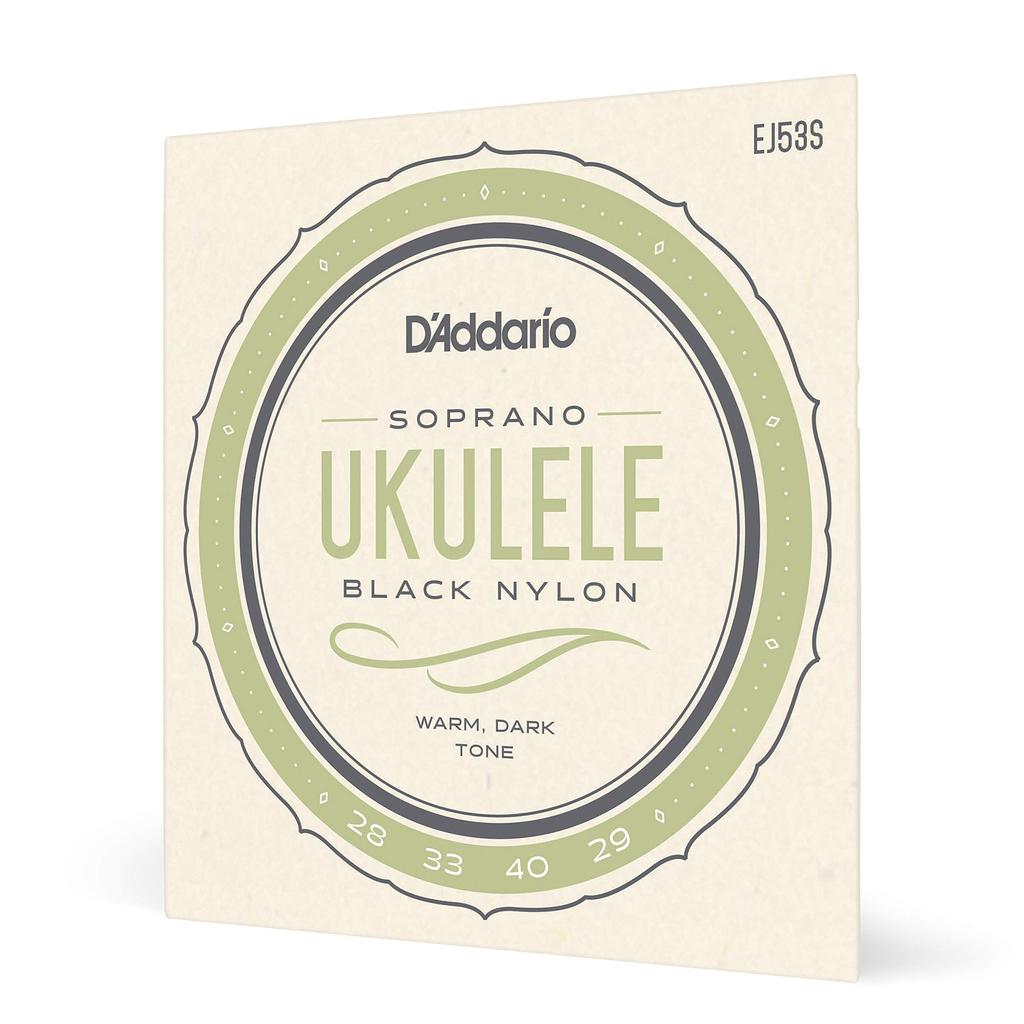 Ukulele Strings Rectified Black Nylon Soprano EJ53S D'Addario Pro-Arté []