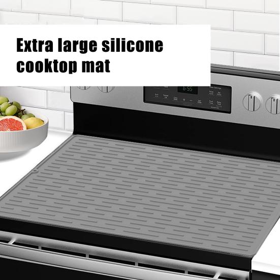 Силиконовый коврик для плиты со стеклянной поверхностью, антиожоговый термостойкий коврик для сушки кухонной посуды, стеклянная варочная поверхность