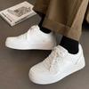 Thick Heel Laced Brand Sneakers For Men Woven White Flats Mens Athletic Shoes Sports Bascket New Zapato Athletic Model