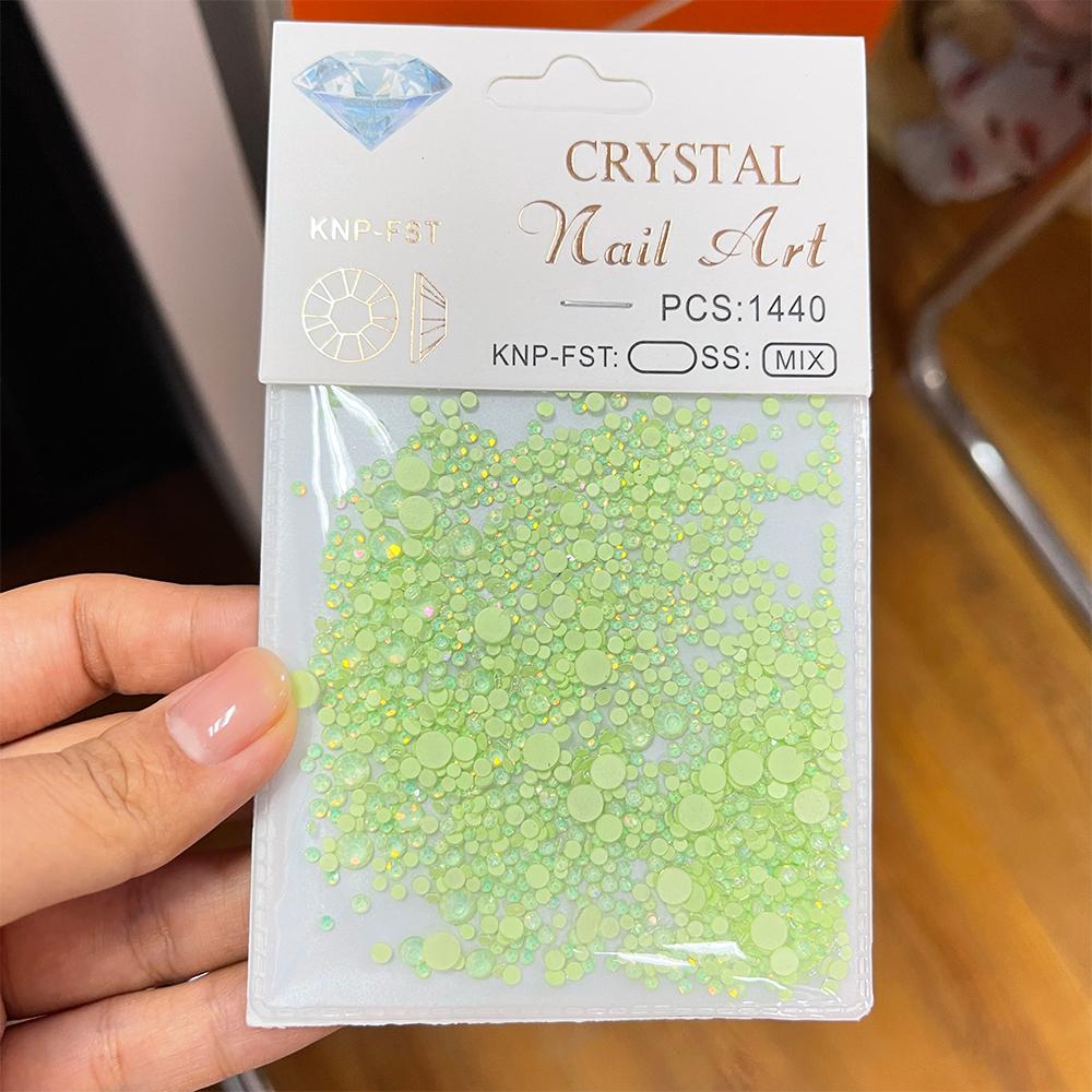 1440 шт. 3D красочные Русалочки круглые стеклянные бусины подвески для ногтей Аврора кристалл стразы украшения пузырьки драгоценные камни маникюрные аксессуары