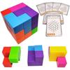 (XINBIDA) MAGCUBE Магкуб Магнитные кубики Тетрис Образовательные игрушки 3D Пазл (Набор из 2)