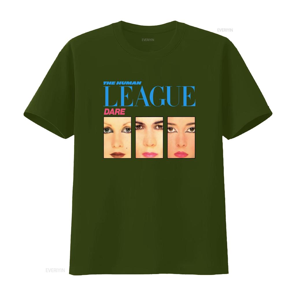 Mens Human League Dare Print T Shirt Small Retro Style vintage Washed fashion designer clothes graphic Casual Slightly Unisex