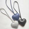Bag Pendant Heart Shape Imitation Leather Keychain Vibrant Color Bag Decor Charm Bag Car Key Accessory