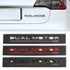 ALG1 DUAL MOTOR Underlined Letters Emblem for Tesla Model Y 3 X S Car Styling High Performance Trunk Badge Sticker Chrome Black Red