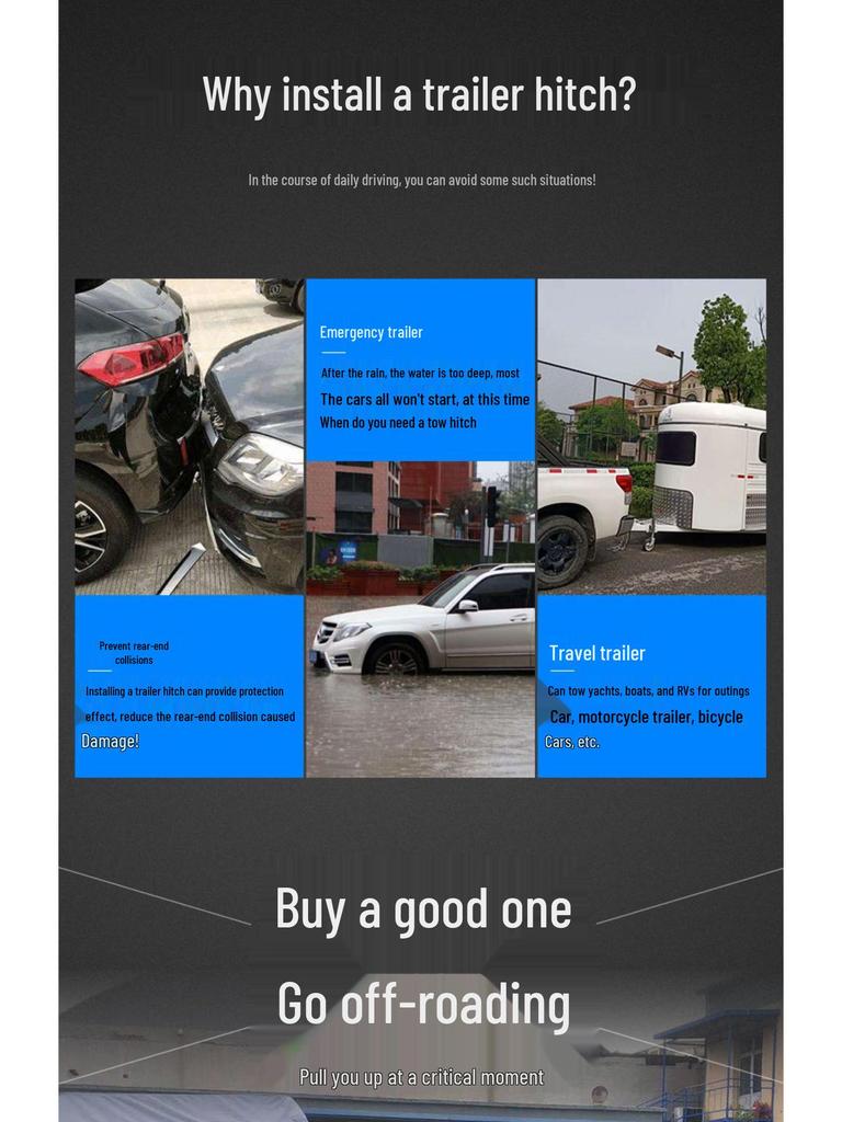 Задний буксировочный крюк для BMW Серии (X1-X7, 3 и 5) - Буксировка мотоцикла, лодки, автодома