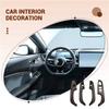 A16P-Car Window Lift Switch Button Cover Interior Door Armrest Trim Panel Wood Grain Color For BYD Seal / BYD ATTO 4