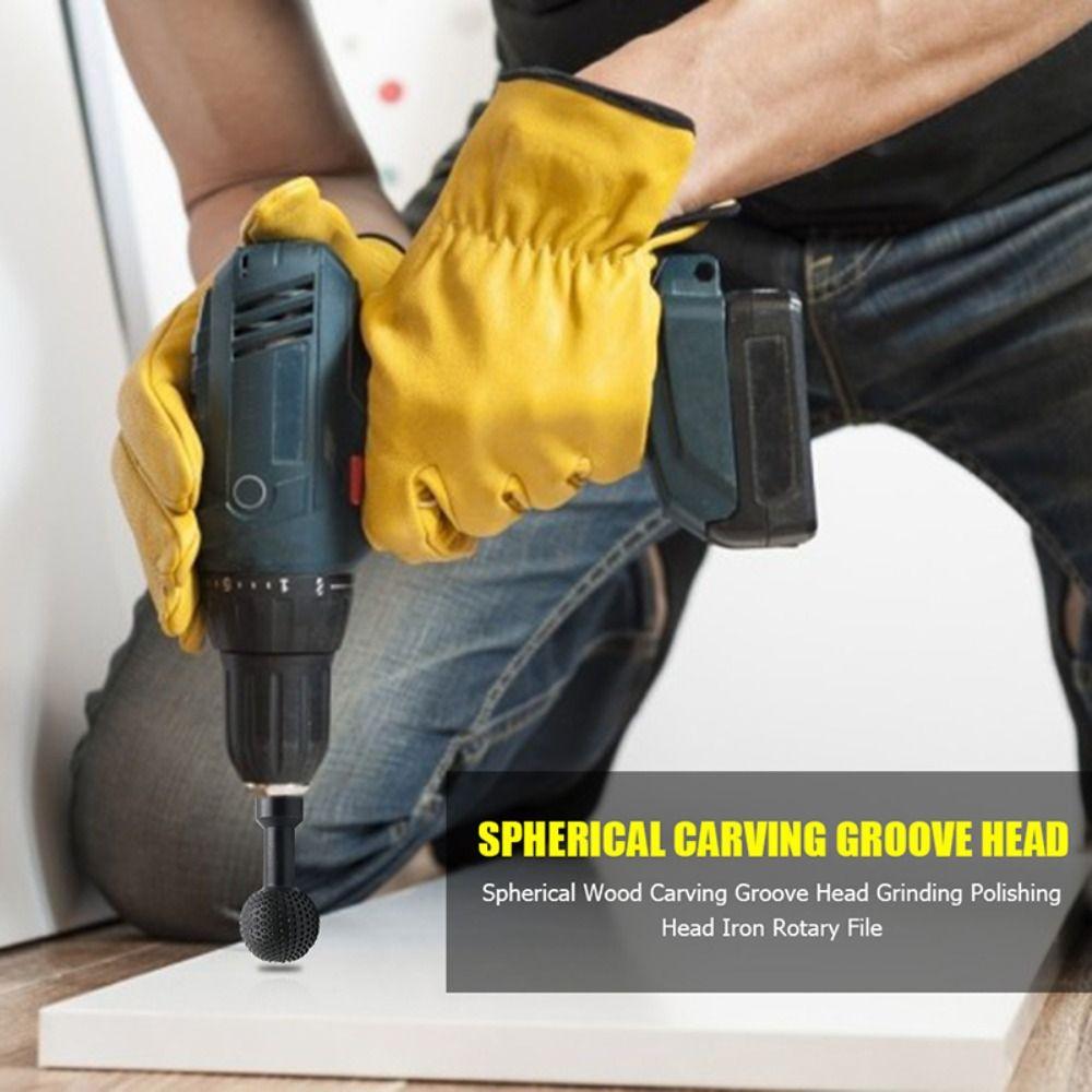 10/14mm Drill Bit Ball Gouge Head Cutter Tools Sphere Rotary Burr Angle Grinder