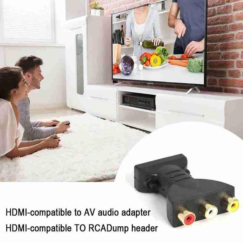 1080P RCA AV в HDMI-совместимый композитный адаптер-конвертер аудио-видео кабель HDMI-совместимый в AV с USB-кабелем для HD TV BOX