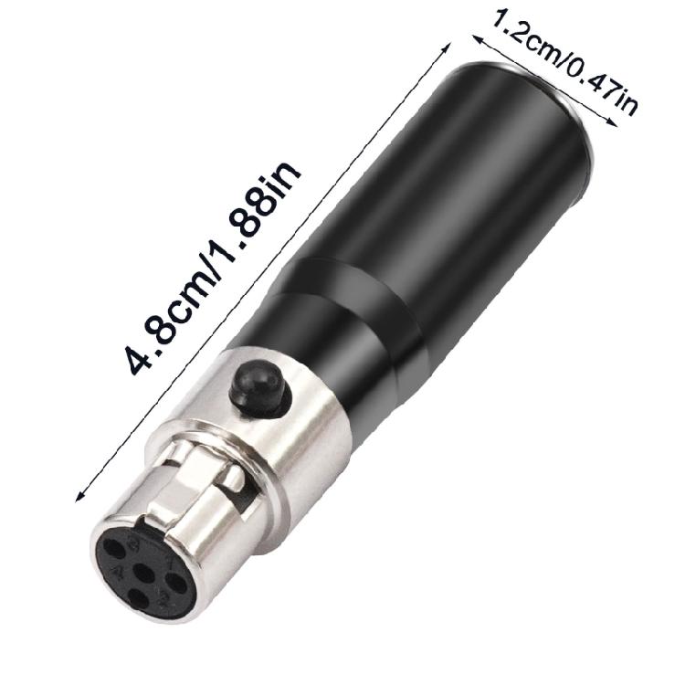 Professional 4Pin XLR to 3Pin MIni XLR Adapter for Hifi Sound Transfer in Studio Environment