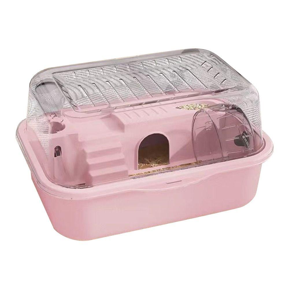 Большая клетка для хомяков, двухслойный домик для домашних животных, удобная клетка для переноски мелких животных