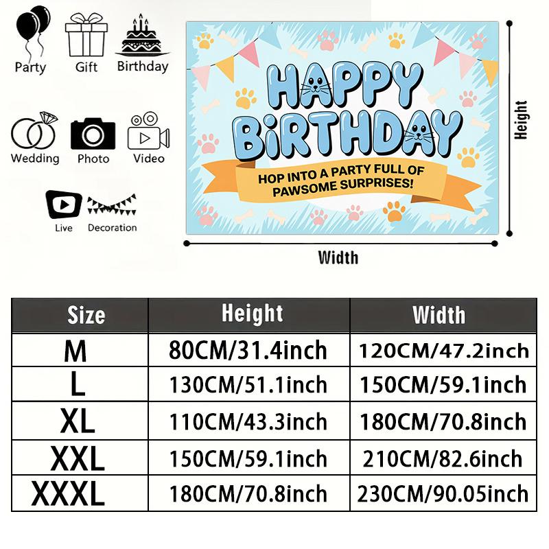 Photography Birthday Backdrop 1pc - Wall Hanging Decor