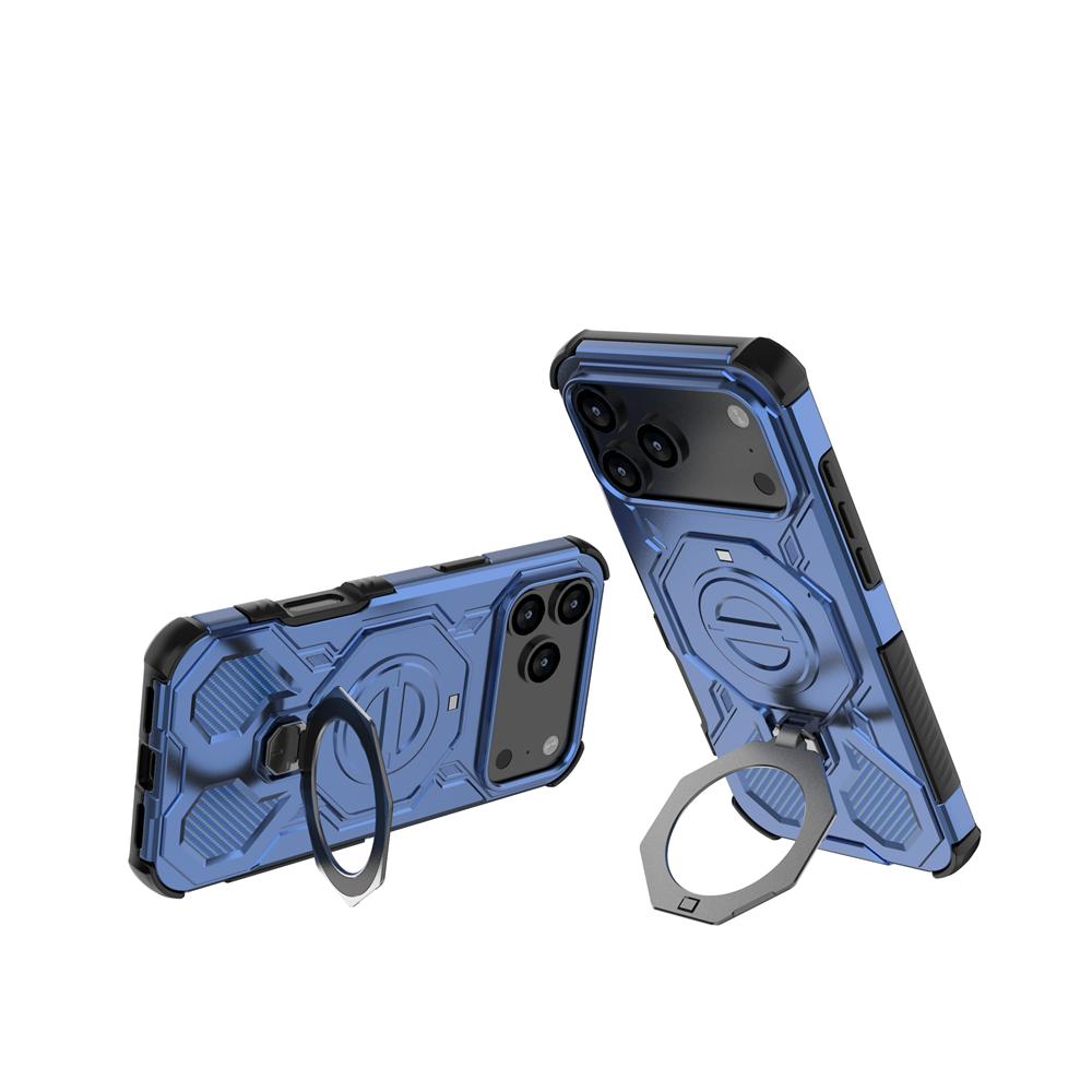 Magnetic For MagSafe Case For iPhone 17 16 15 Pro Max Plus Heavy Duty Shock Absorption Body Protective Rotatable Kickstan