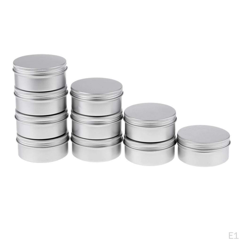 Алюминиевые жестяные банки, косметические металлические банки, пустой контейнер, круглая крышка с завинчивающейся крышкой, маленькая унция