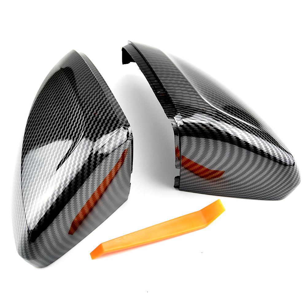 Углеродное волокно для VW Polo Mk6 AW GTI 2018-автомобильное боковое зеркало заднего вида