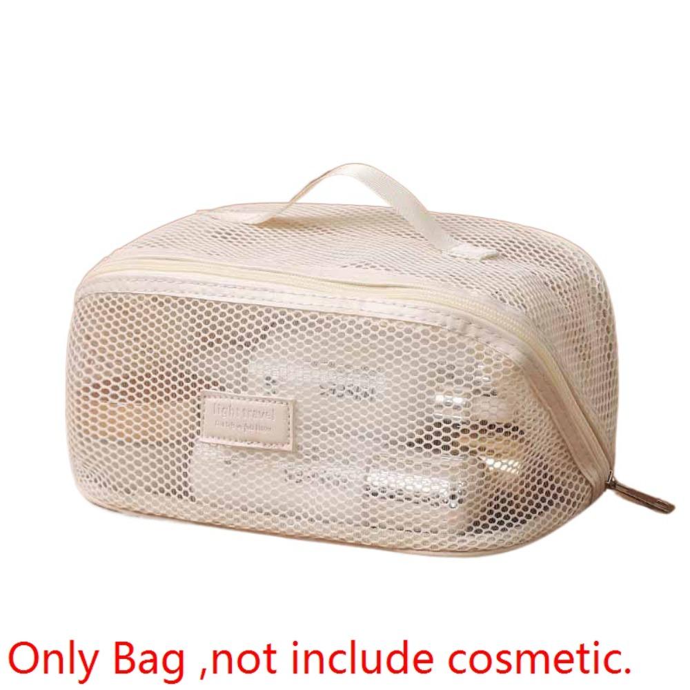 Large Capacity Mesh Cosmetic Bag Shell Pillow Makeup Pouch Fashion Transparent Makeup Bag Travel