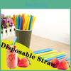 Красочные 100 одноразовых больших соломинок для питья, идеально подходящих для бабл-ти и молочных коктейлей