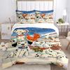 3Pcs Dalmatian Puppies Winter Scene Bedding Sets For All Sizes New 3D Printed Bed Cover Comforter Duvet Cover Pillowcase Bedroom Decoration