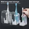 Настенный держатель для электрической зубной щетки, бесследный полипропилен, устойчивая к царапинам подставка для электрической зубной щетки, товары для дома