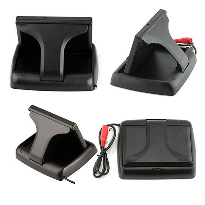 Автомобильный монитор 4,3-дюймовый Tft ЖК-экран складной ночного видения для камеры заднего вида заднего вида Автомобильный телевизор