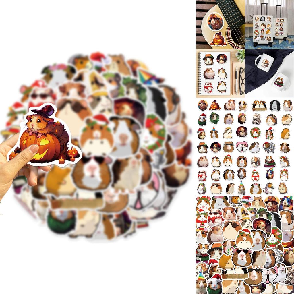 Милые и игривые мультяшные наклейки с морскими свинками DIY украшение для гитары, блокнота или багажа оптом