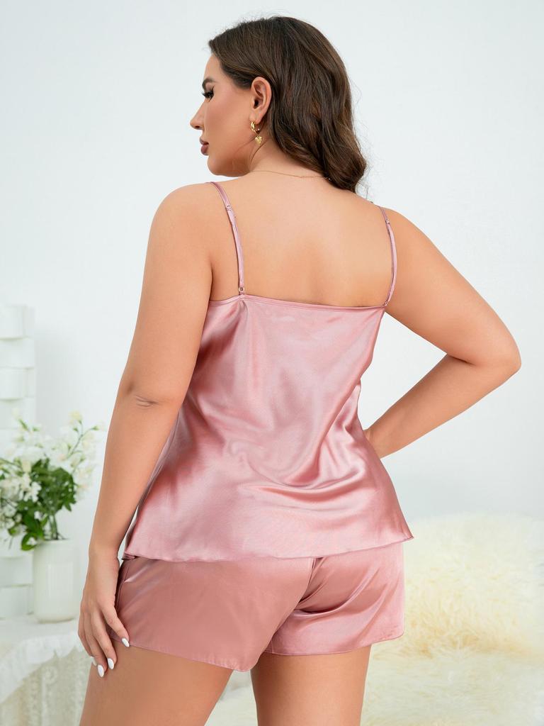 Ice Silk Women's Pajama Set: Breathable Summer Cami Dress and Shorts