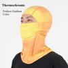 Winter cycling warm mask breathing discoloration hood skiing velvet thickened windproof and cold thermal induction mask