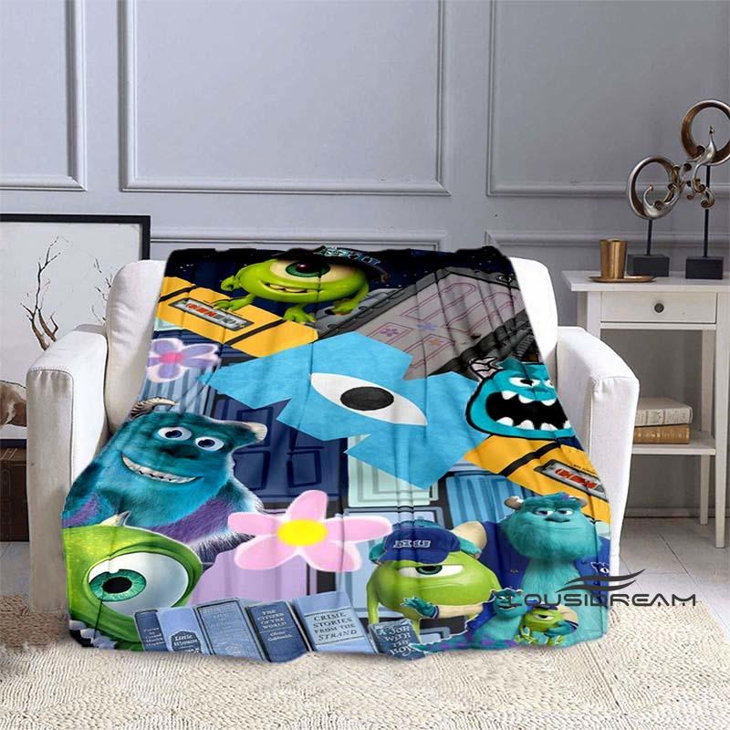 Monsters, Inc. Cartoon Gift Soft Flannel Blanket, Suitable for Beds, Sofas, and Home Bedroom Blankets.