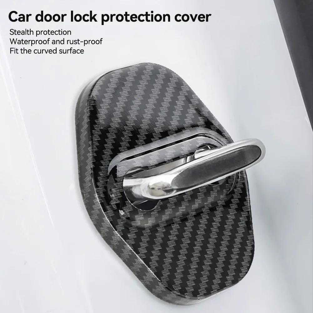 4 шт. Накладки на пряжки замков дверей автомобиля, амортизационные накладки, накладки для защиты от столкновений дверей автомобиля для VW Volkswagen ID.3 ID.4 ID3 ID4 CROZZ ID6