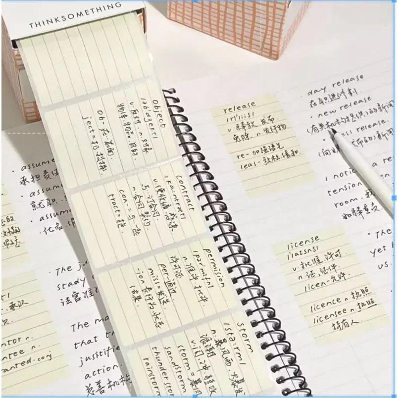 Творческий выдвижной бумажный блокнот-коробка, простые прямоугольные / в форме облака, многофункциональные цветные стикеры для студентов