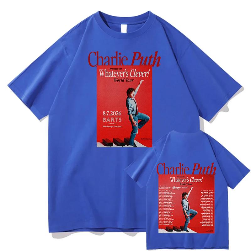 Charlie Puth Beat Yourself Up Tees Fans Casual Loose Tops Print Cotton T Shirts Fashion Tshirts Gift Unisex Spring Summer Tops