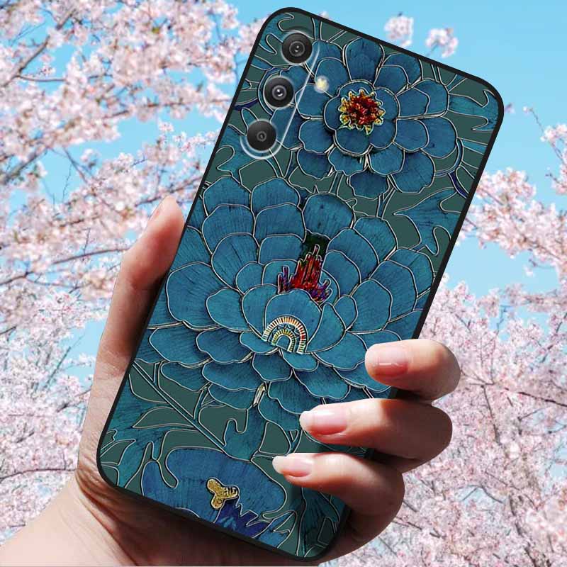 Для Samsung Galaxy A16 5G 4G Чехлы 3D Рельефные Мягкий Силиконовый Чехол Ретро Тисненый для Galaxy S24 FE Plus S 24 Телефон 3D Мягкие Чехлы