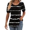 Женские пышные туники с короткими рукавами, топы, плиссированные блузки с воротником, повседневные свободные весенне-летние футболки