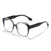 Fashion Large Frame Square Anti Blue Light Glasses Men Women Europe and America Piece Together Color Eyeglasses