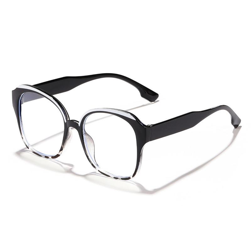 Fashion Large Frame Square Anti Blue Light Glasses Men Women Europe and America Piece Together Color Eyeglasses