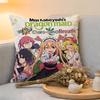 Cushion Cover  Linen  SkinFriendly Soft Decorative Case For Sofa Home Decor Miss Kobayashis Dragon Maid Pillow cover