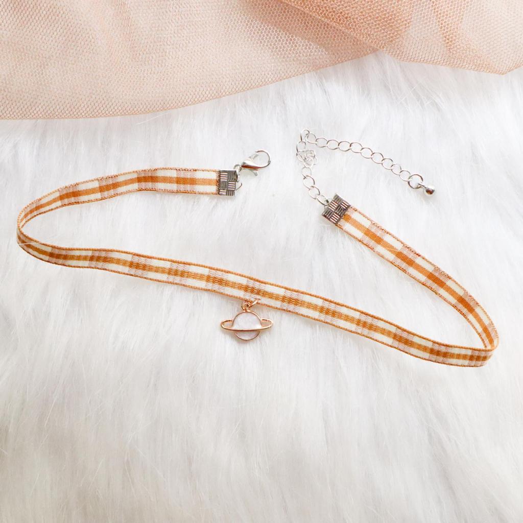 Ожерелье-чокер Harajuku Velvet Brown Four-Left Clover для женщин