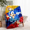 Custom Name Sonic Theme Printed Blanket - Perfect for Couch, Bed, Travel & Outdoor Use | Machine Washable, Cozy & Durable.