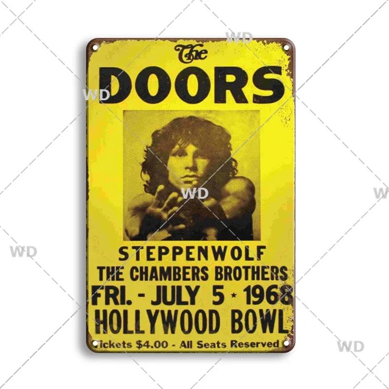 Ретро Винтажный Металлический Жестяной Знак Рок-н-Ролл Группы - The Doors ZZTOP Queen Музыкальный Постер, Настенный Декор Табличка