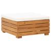 Day and Night - Day and Night Sectional Footstool with Cushion 1 Pc Solid Acacia Wood